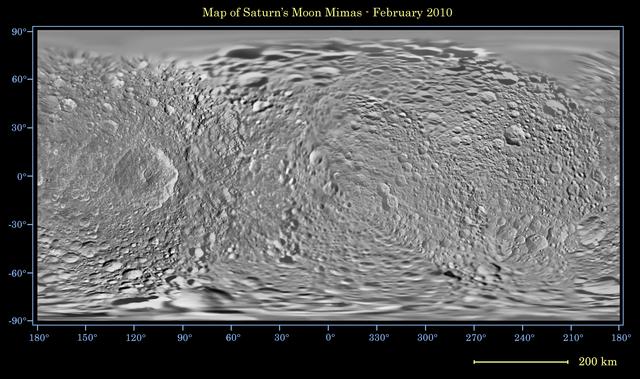 Map of Mimas - February 2010