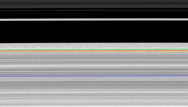 Keeping a close watch on the outer portion of Saturn B ring, NASA Cassini spacecraft records the complex inward and outward movement of the edge of the ring. This ring movement resembles the suspected behavior of spiral disk galaxies.