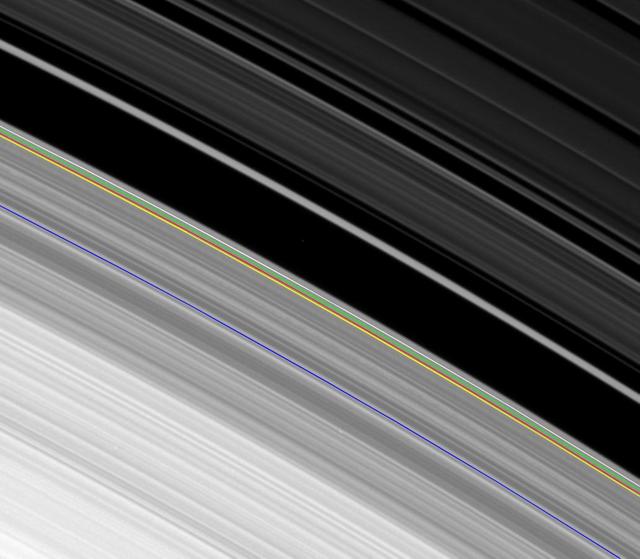 NASA image: Oscillations at B Ring Edge