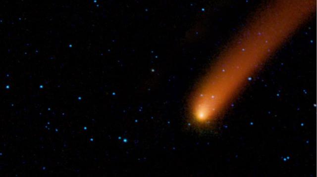 Is it a bird, or a plane? No, it comet Siding Spring streaking across the sky, as seen by NASA Wide-field Infrared Survey Explorer, or WISE. An animation is available at the Photojournal.