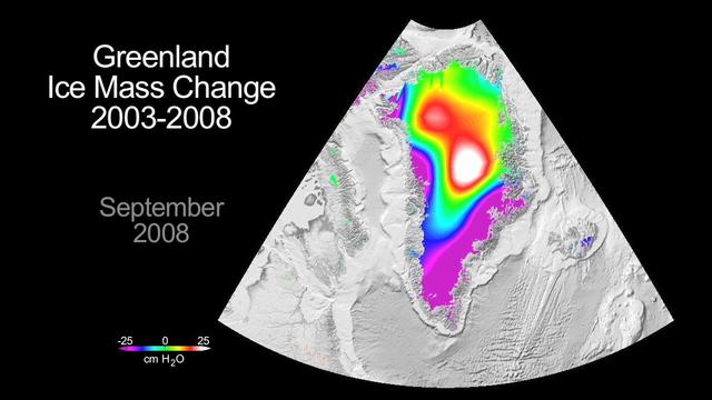 NASA GRACE mission has become a key source of knowledge about global ice mass changes. Studies of Greenland using GRACE and other data indicate that between 2000 and 2008 the Greenland ice sheet lost as much as 1,500 gigatons of mass.