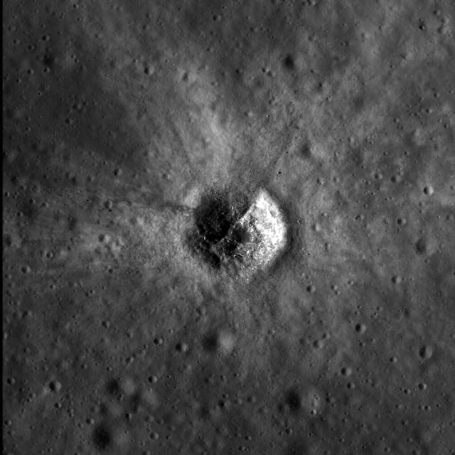 NASA image: Bright Crater Rays and Boulders