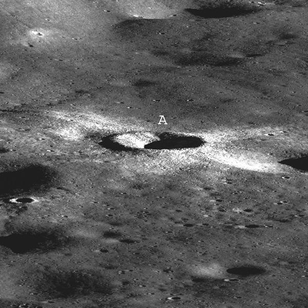 This is a synthetic perspective view looking south from the Apollo 16 landing area, topography is rendered naturally as seen by NASA Lunar Reconnaissance Orbiter.