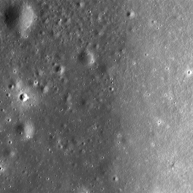 Montes Pyrenaeus meets Mare Nectaris in this image taken by NASA Lunar Reconnaissance Orbiter.