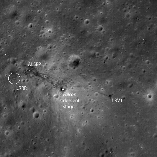 NASA image: The Apollo 15 Lunar Laser Ranging Retroreflector - A Fundamental Point on the Moon