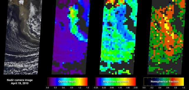 NASA image: Eyjafjallajökull Ash Plume Particle Properties