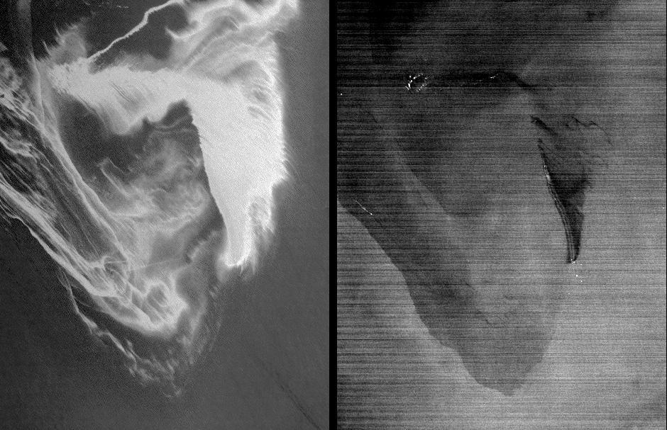 NASA Terra spacecraft captured this image of the growing oil spill in the Gulf of Mexico on May 1, 2010. On April 20, 2010, an explosion destroyed the Deepwater Horizon oil platform operating offshore in the Gulf of Mexico.