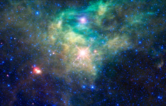 NASA image: WISE Reveals a Hidden Star Cluster