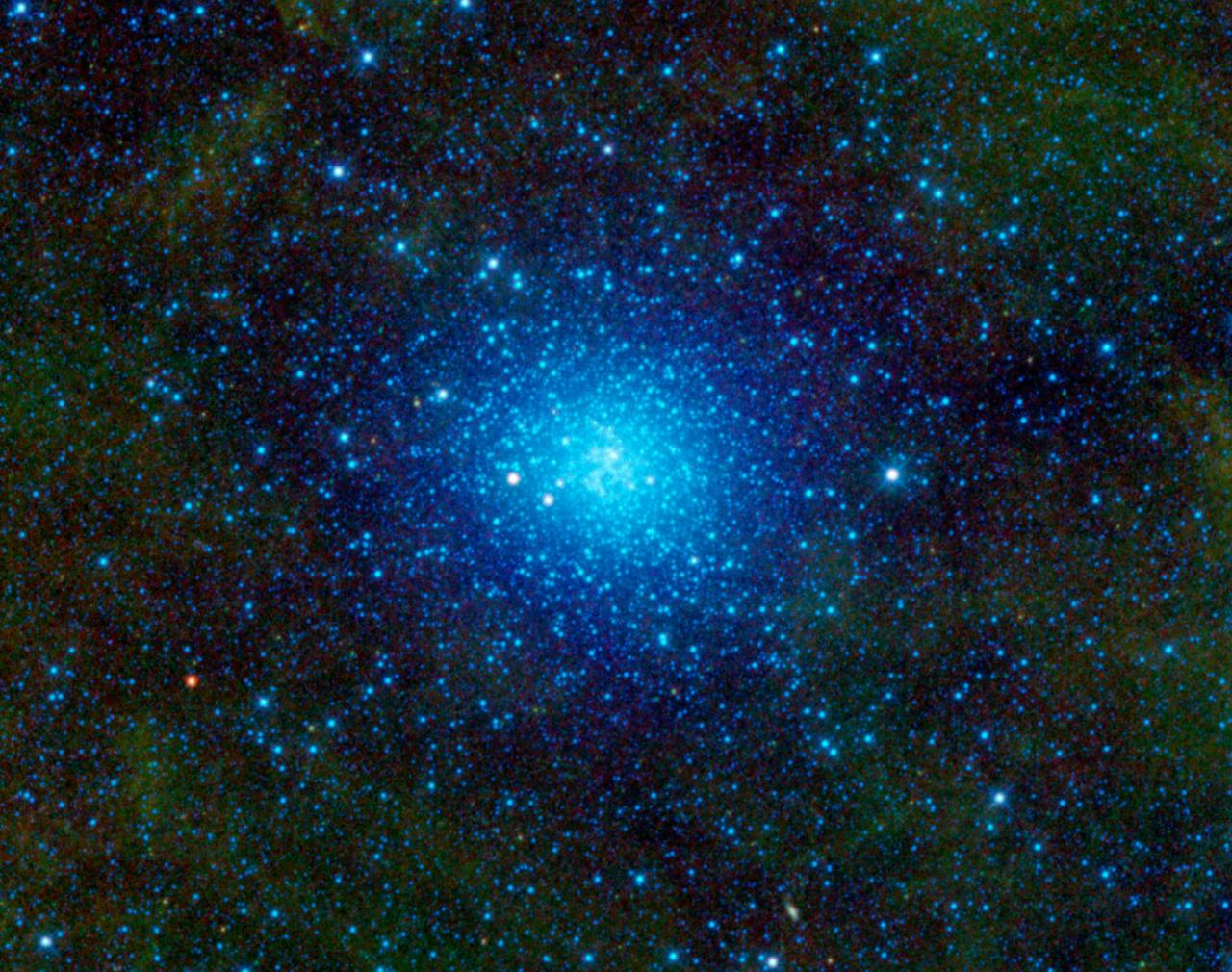 NASA Wide-field Infrared Survey Explorer has captured a favorite observing target of amateur astronomers, Omega Centauri. This celestial cluster of stars can be found in the constellation Centaurus.