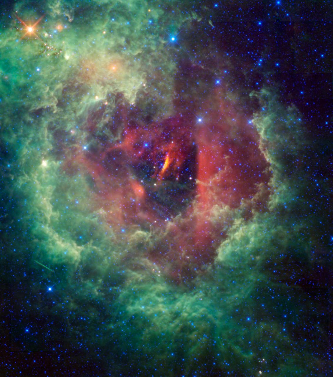 Unicorns and roses are usually the stuff of fairy tales, but a new cosmic image taken by NASA WISE mission shows the Rosette nebula in the constellation Monoceros, or the Unicorn.