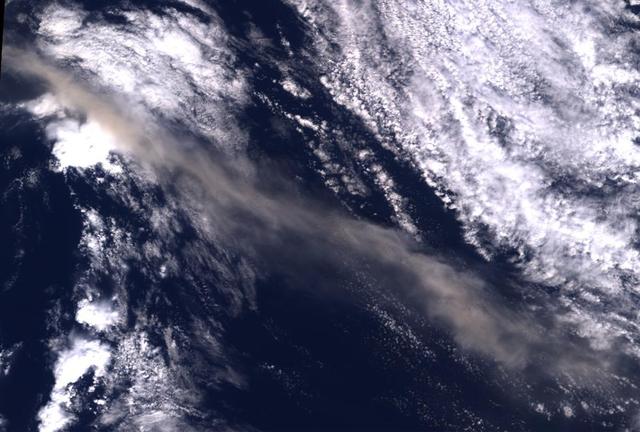 Ash from Iceland Eyjafjallajökull volcano, viewed here in imagery from NASA Terra spacecraft on May 16, 2010, once again disrupted air traffic over Europe with the closure of major airports in the United Kingdom and the Netherlands.