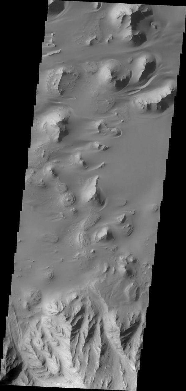 Sand is abundant of this portion of the floor of Ganges Chasma as captured by NASA 2001 Mars Odyssey.