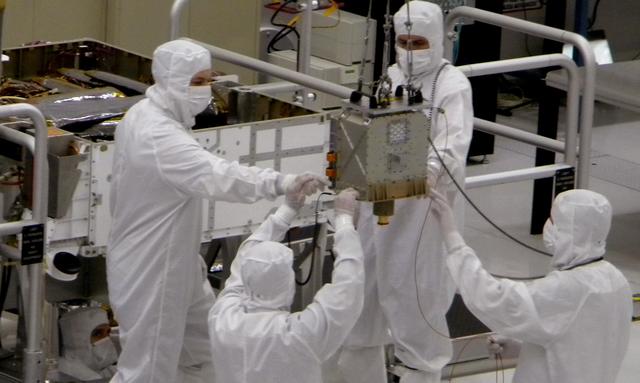 NASA image: Chemistry and Mineralogy Instrument Installed in Mars Rover