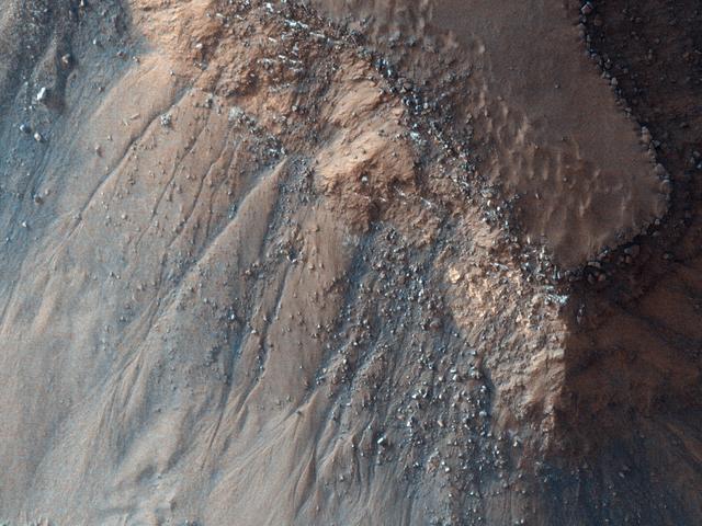 NASA image: Gullies on Gorgonum Chaos Mesas