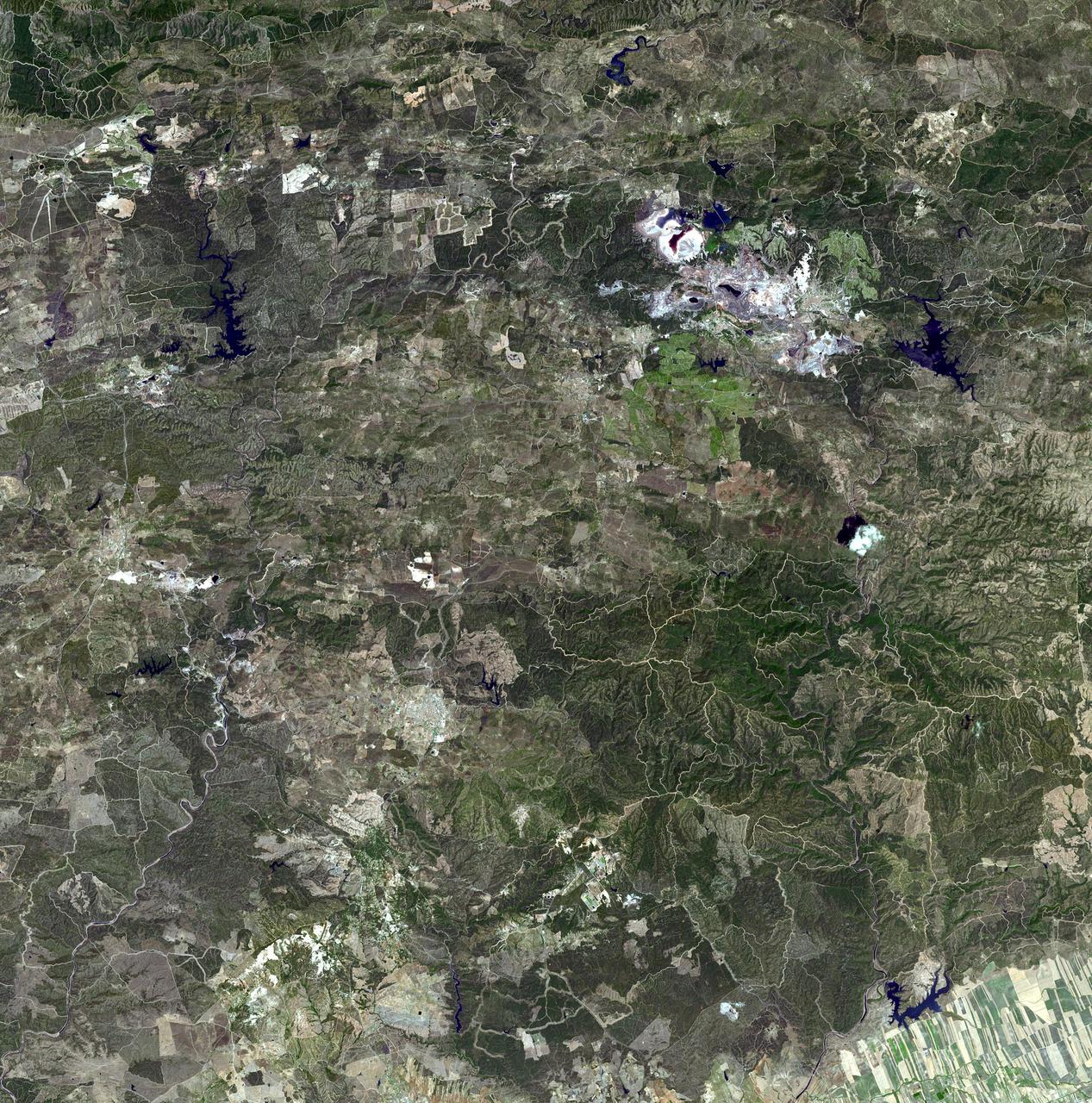 The Advanced Spaceborne Thermal Emission and Reflection Radiometer instrument aboard NASA Terra spacecraft captured this image of the Rio Tinto river in southwestern Spain which originates in the Sierra Morena mountains of Andalusia.