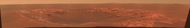 Intrepid Crater on Mars Color