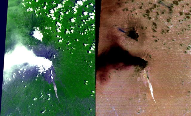 NASA image: ASTER Images Merapi Continuing Eruption