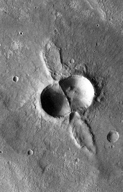 NASA image: Mars Odyssey All Stars: Dual Crater