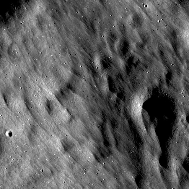 NASA image: Delicate Patterns in Giordano Bruno Ejecta