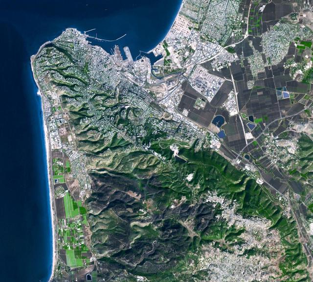 NASA image: Fire in Haifu, Israel