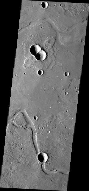 NASA image: Doublet Crater