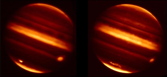 NASA image: Jupiter Scar in Infrared