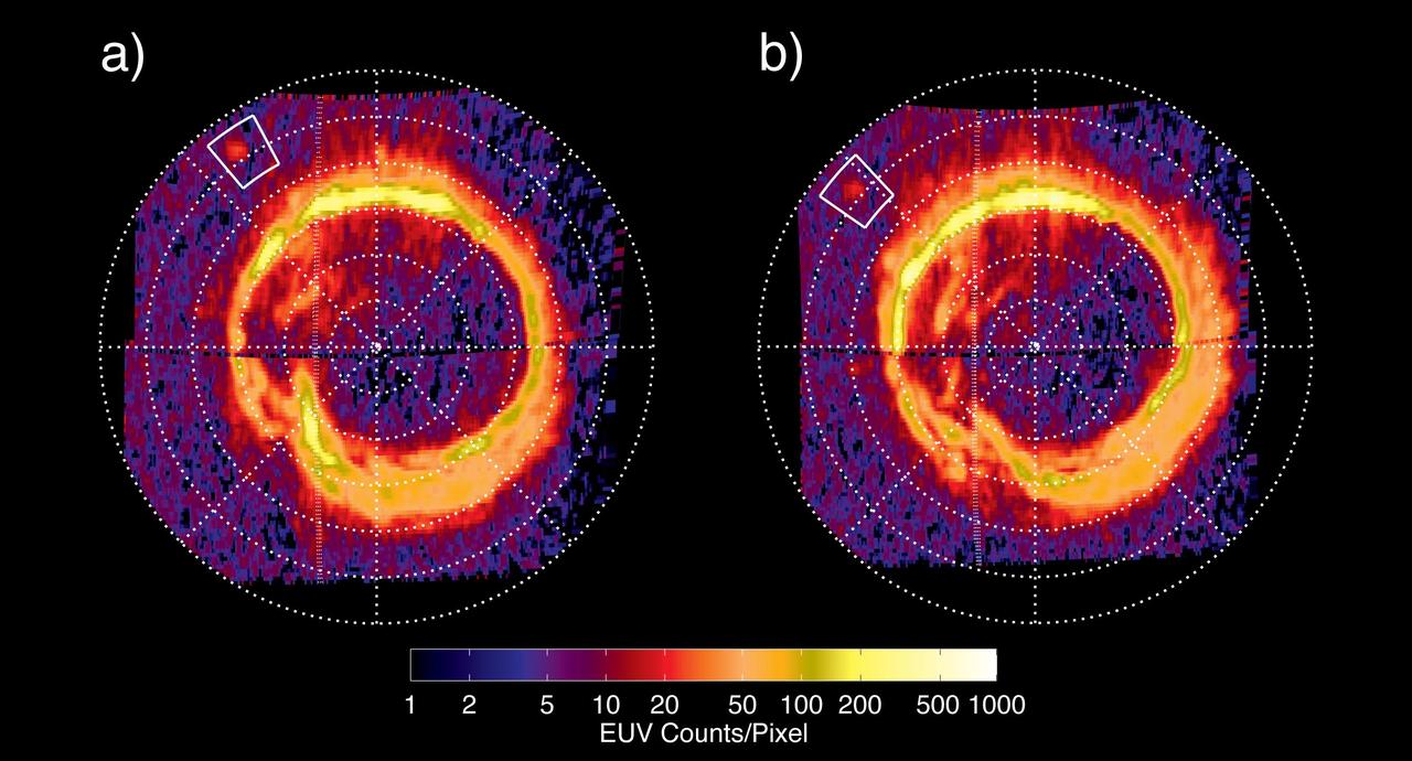 NASA Cassini spacecraft has spotted a glowing patch of ultraviolet light near Saturn north pole that marks the presence of an electrical circuit that connects Saturn with its moon Enceladus.