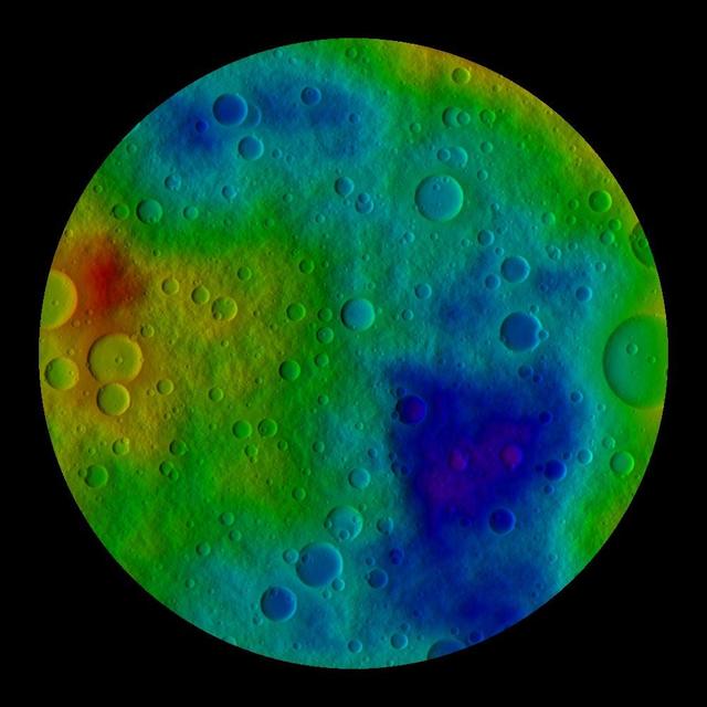 NASA image: Simulated Vesta from the South Pole