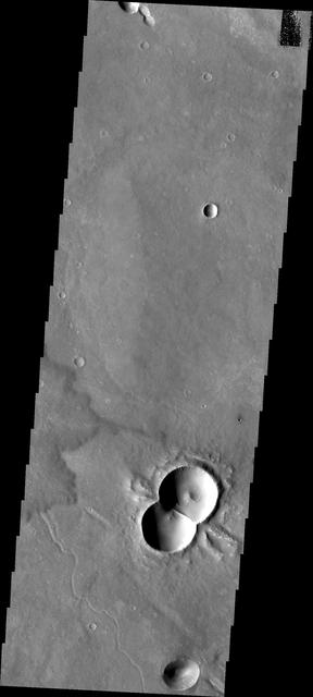 NASA image: Doublet Crater