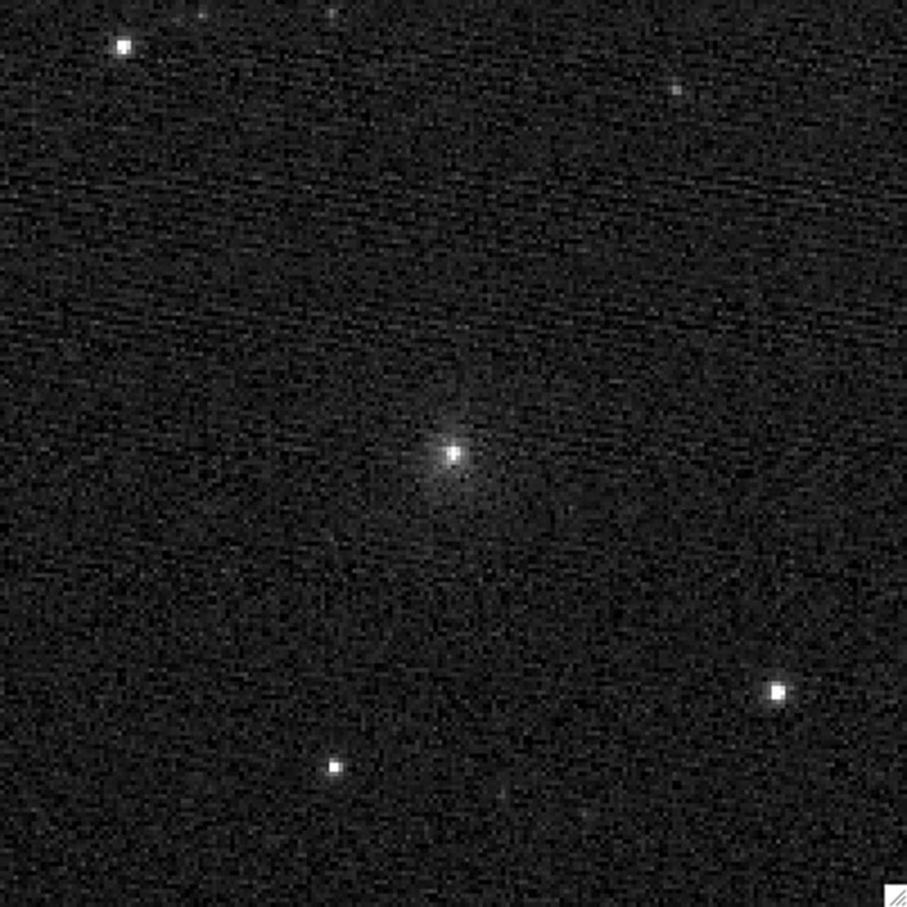 This composite image was taken by NASA Stardust navigation camera 42 hours before its encounter with comet Tempel 1. The spacecraft is due to encounter the comet in the evening hours of Feb. 14, 2011.