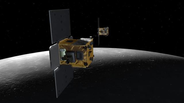 NASA image: GRAIL Spacecraft Over the Moon Artist Concept