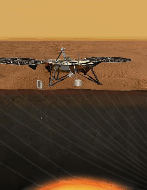 NASA image: Proposed Mission for Studying Deep Interior of Mars Artist Concept