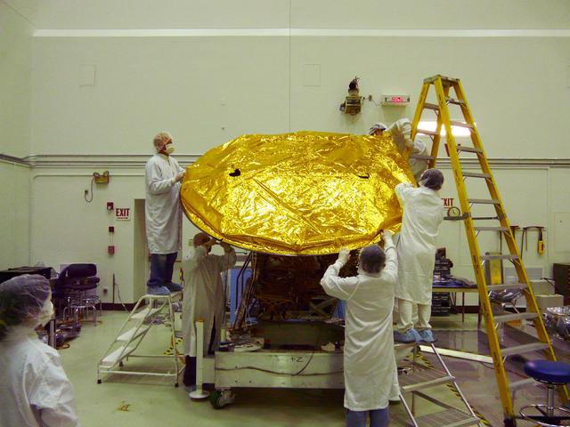 NASA image: Gold Foil on Aquarius Reflector