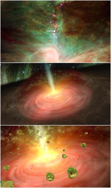 NASA image: Finding Forsterite Around a Developing Star  Artist Concept