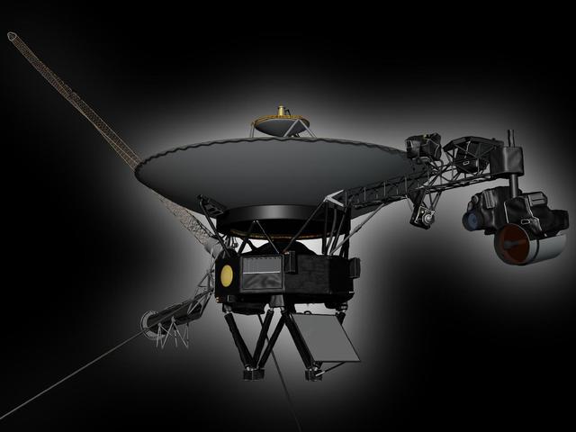 This artist rendering shows NASA Voyager spacecraft. Voyager 2 was launched on Aug. 20, 1977. Voyager 1 was launched on Sept. 5, 1977.