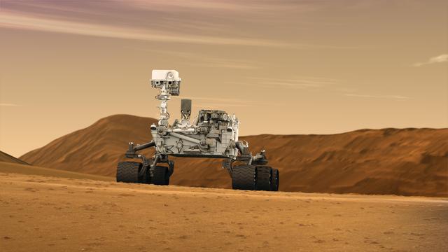 NASA image: Mars Rover Curiosity in Artist Concept, Wide