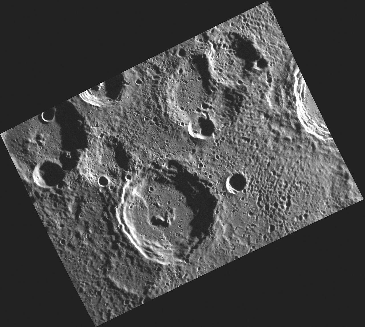 A View of Camoes in Mercury South Polar Region