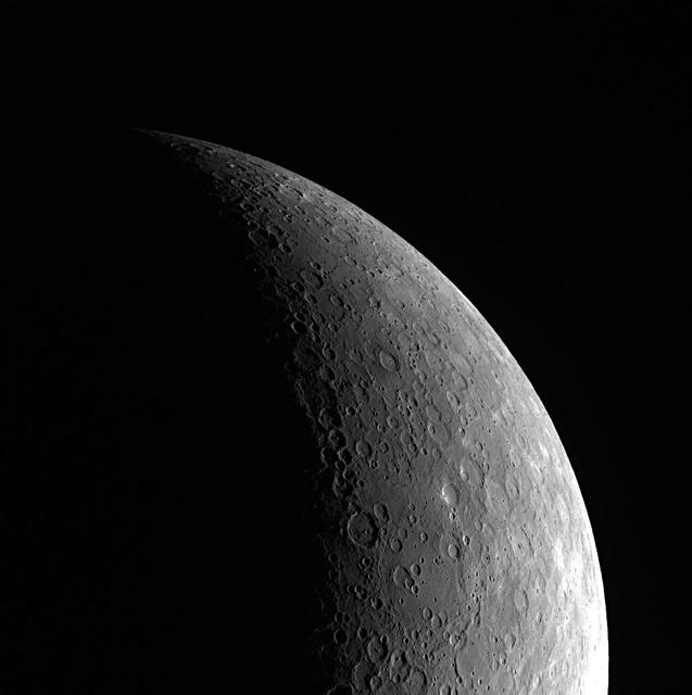 NASA image: Crescent View of Mercury