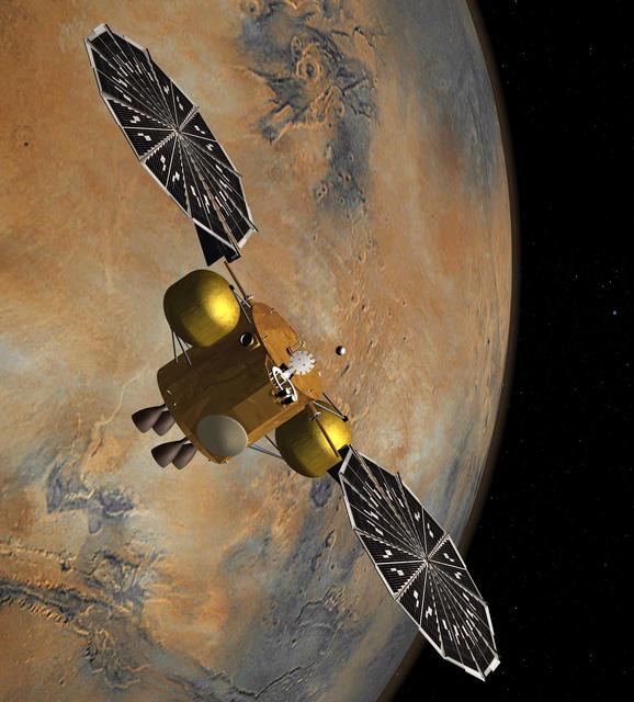 NASA image: Rendezvous in Martian Orbit Artist Concept