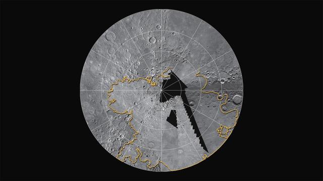 NASA image: Mercury North Polar Region