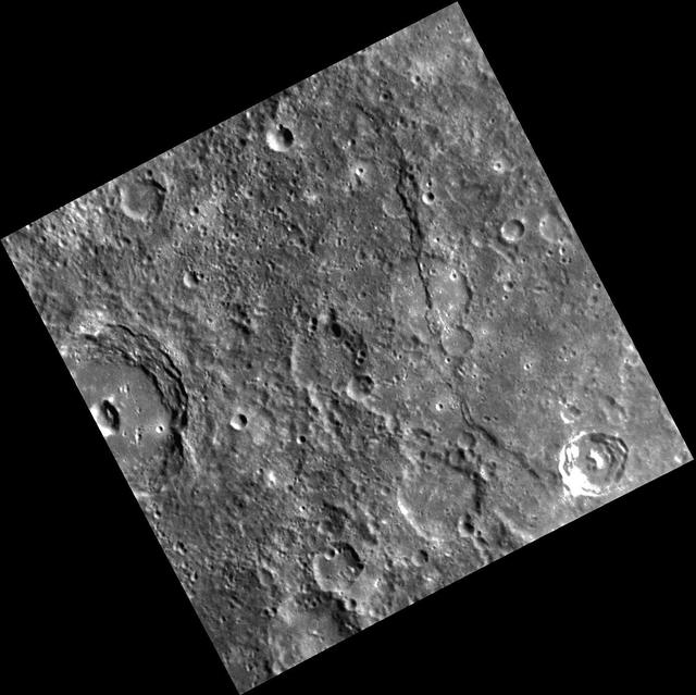 NASA image: A Scarp Among Craters