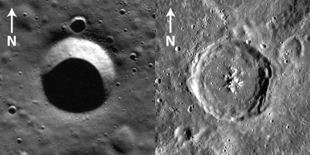 NASA image: Using Shadows to Measure Crater Depths