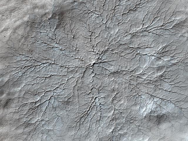 NASA image: Erosion Features near the South Pole of Mars