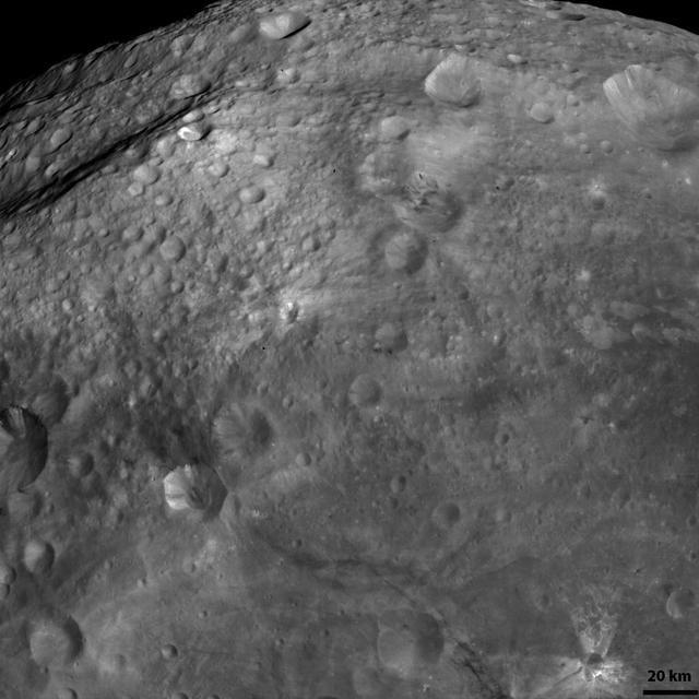 NASA image: A Dark Band on Vesta