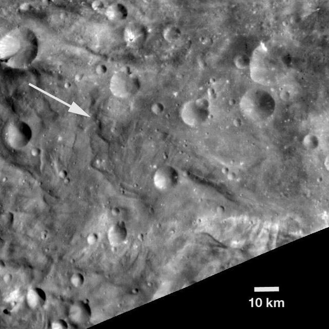 NASA image: Unusual Hill on Vesta