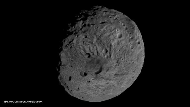 NASA image: Viewing the South Pole of Vesta