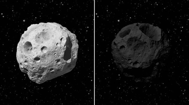 Portrait of Two Asteroids in Different Light
