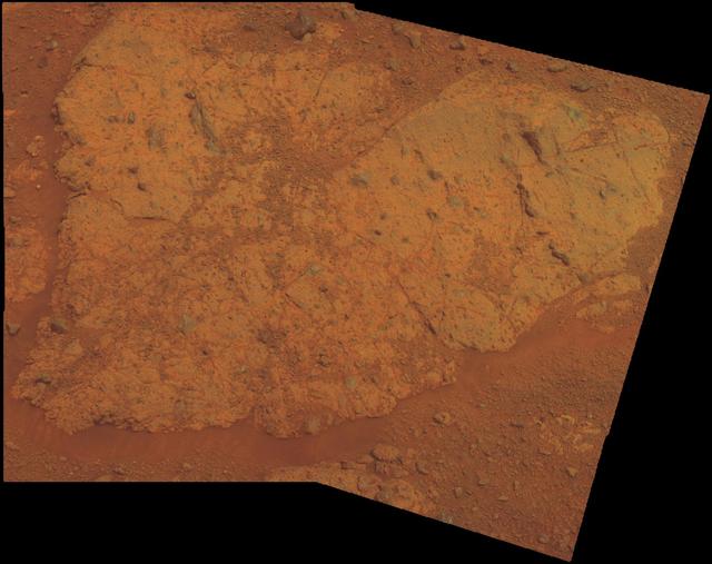 NASA image: Chester Lake Bedrock on Rim of Endeavour Crater