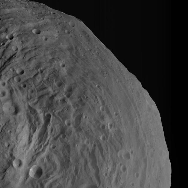 NASA image: Mountains Rising Over Vesta Equatorial Region