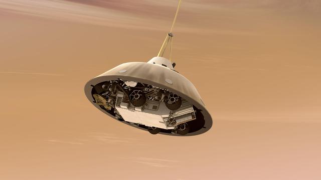 NASA image: Curiosity While on Parachute, Artist Concept